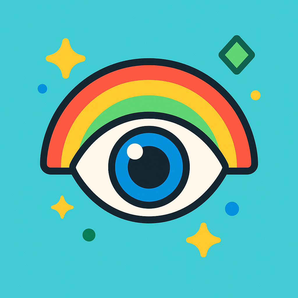 Visual game icon showing eyes, magnifying glass, and observation symbols